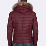 Atticus Leather Jacket // Bordeaux (XL)