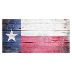 Texas Flag On Wood (8' x 4')