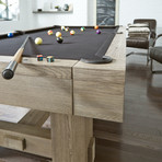 Cicero 8' Pool Table // 1" Certified Slate + Black Felt