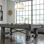 Fresco 8' Pool Table // 1" Certified Slate + Titanium Felt