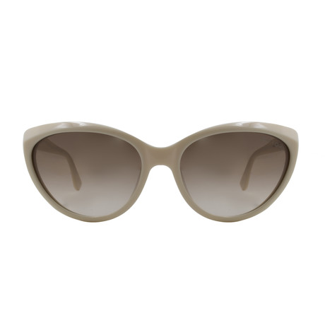 Women's Martina Sunglasses // Shiny Ivory + Brown Gradient