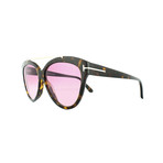 Women's Livia Sunglasses // Dark Havana + Violet Gradient