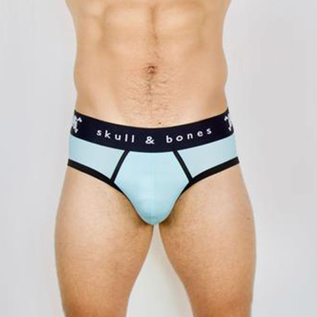 Neon Rainbow Watercolor Brief // Light Blue (S)