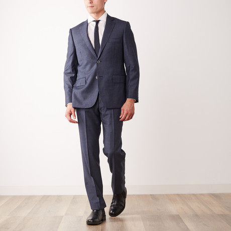Classic Fit Half-Canvas Suit // Slate Sharkskin (US: 36S)