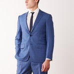 Classic Fit Half-Canvas Suit // Med Blue Check (US: 36S)