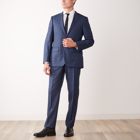 Classic Fit Half-Canvas Suit // Blue Cashmere Box (US: 36S)