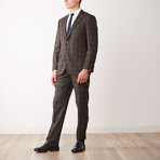 Classic Fit Half-Canvas Suit // Brown Check (US: 42S)