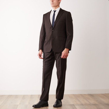 Classic Fit Half-Canvas Suit // Chocolate Brown (US: 36S)