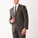 Classic Fit Half-Canvas Suit // Brown Check (US: 42S)