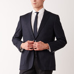 Classic Fit Half-Canvas Sport Jacket // Navy Texture (US: 46L)