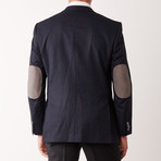 Classic Fit Half-Canvas Sport Jacket // Navy Texture (US: 46L)