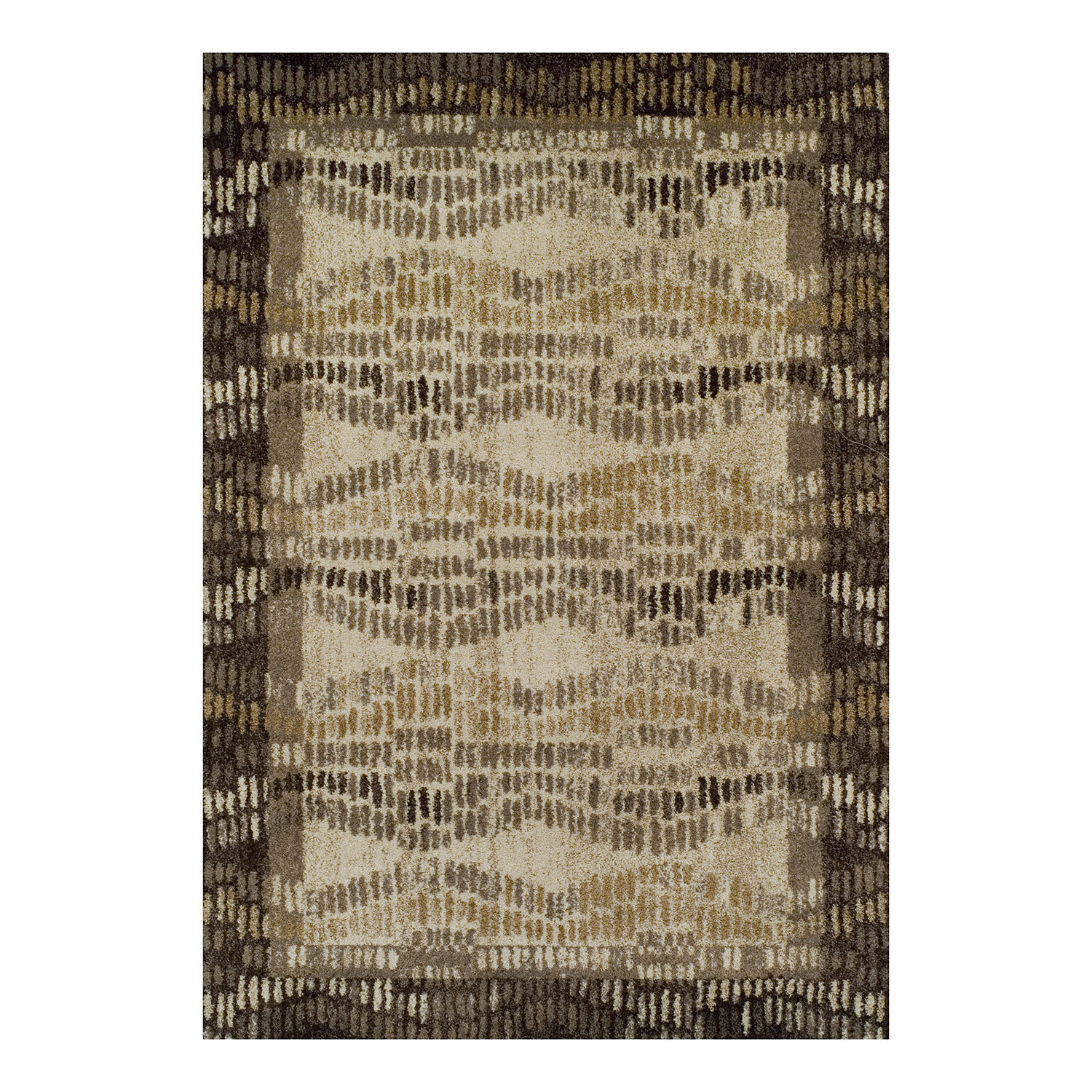 Blair // Hourglass Weave // Brown + Beige Area Rug (4'11 x 7') Dalyn