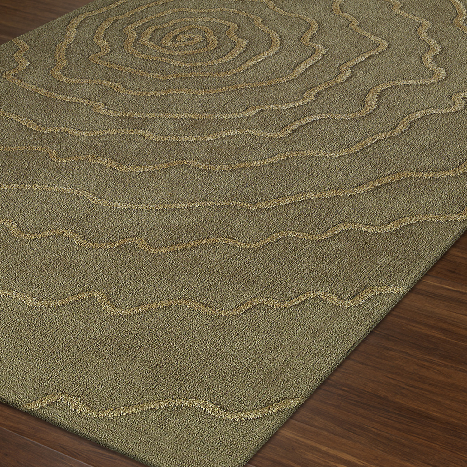 Chase // Artistic Spiral // Khaki Area Rug // 5' x 7'6 - Dalyn Rug ...