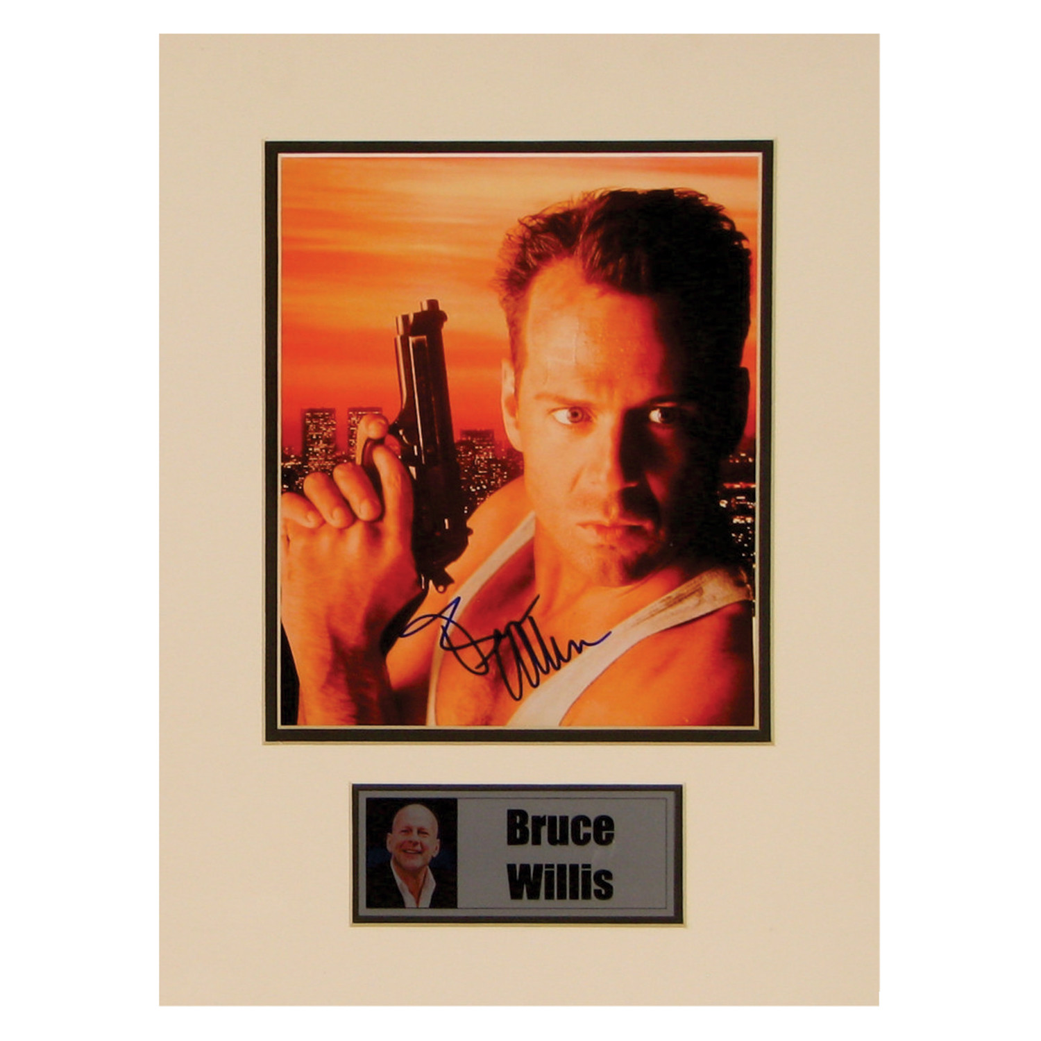 Bruce Willis Signed Mounted Photo Display Die Hard