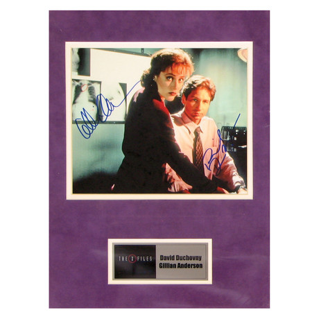 David Duchovny + Gillian Anderson // The X Files // Signed Photo