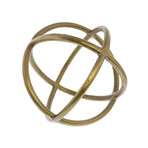 Triple Ring Sphere // Brass