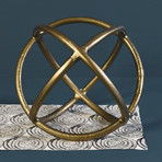 Triple Ring Sphere // Brass