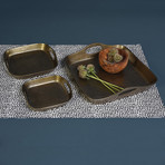 Mackenzie Square Tray // Med // Brass