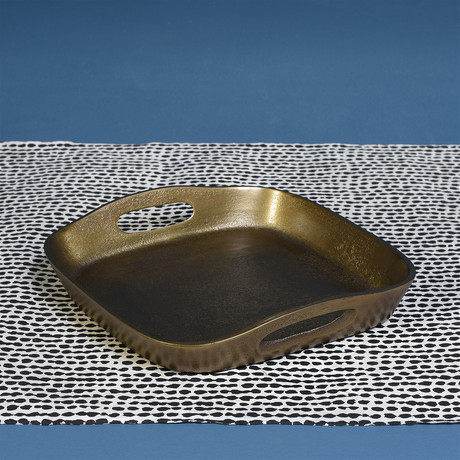 Mackenzie Square Tray // Med // Brass