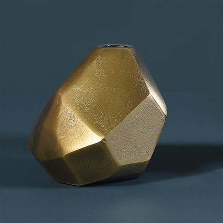 Liv Faceted Vase // Brass