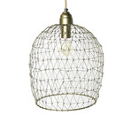 Vera Woven Wire Pendant // Brass