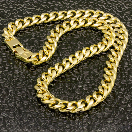 Miami Cuban Curb Gold Chain // 10mm