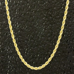 Stainless Steel Rope Chain // 4mm (Gold)