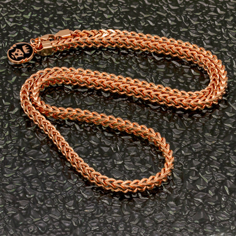 Stainless Steel Franco Chain // 4mm (Rose Gold)