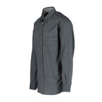 Ernesto Regular Fit Long Sleeve // Black, Gray Solid (2XL)