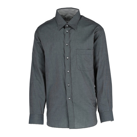 Ernesto Regular Fit Long Sleeve // Black, Gray Solid (XS)