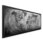 Monochrome Land + Sea // Black Frame (48"W x 19"H x 1"D)