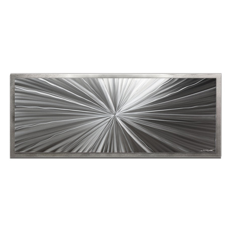 Tantalum Composition // Silver Frame (48"W x 19"H x 1"D)