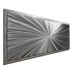 Tantalum Composition // Silver Frame (48"W x 19"H x 1"D)