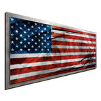 American Glory // Silver Frame (48"W x 19"H x 1"D)