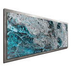 Storm Turquoise // Silver Frame (48"W x 19"H x 1"D)