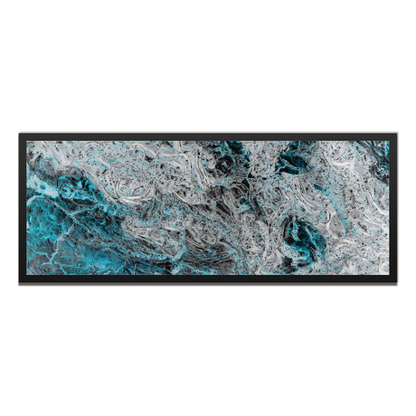 Storm Turquoise // Black Frame (48"W x 19"H x 1"D)