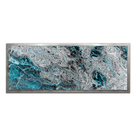 Storm Turquoise // Silver Frame (48"W x 19"H x 1"D)