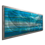 Ocean View // Silver Frame (48"W x 19"H x 1"D)