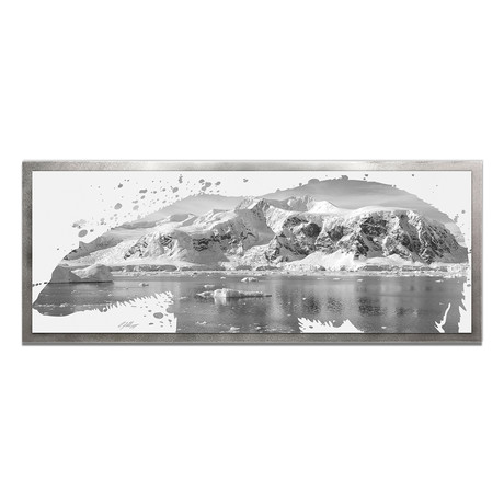 Polar Bear Arctic Gray // Silver Frame (48"W x 19"H x 1"D)
