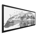 Polar Bear Arctic Gray // Black Frame (48"W x 19"H x 1"D)