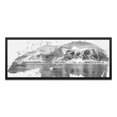 Polar Bear Arctic Gray // Black Frame (48"W x 19"H x 1"D)
