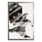 Patriot Eagle // Silver Frame (22"W x 32"H x 1"D)