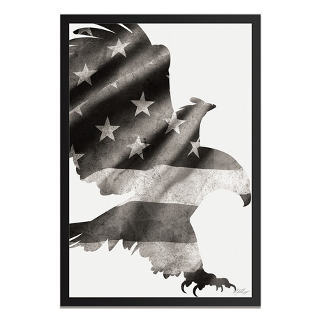 Patriot Eagle // Black Frame (22"W x 32"H x 1"D)