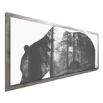 Grizzly Bear Forest // Silver Frame (48"W x 19"H x 1"D)