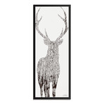 Birch Deer // Black Frame (19"W x 48"H x 1"D)