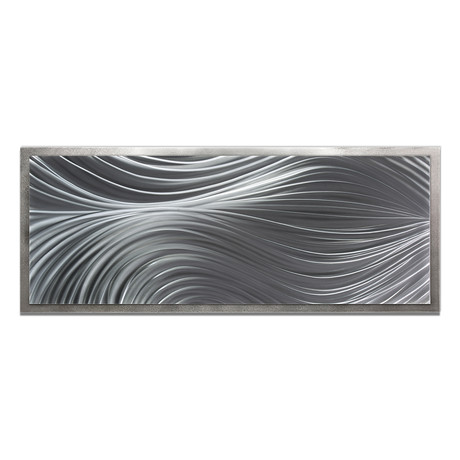 Passing Currents Composition // Silver Frame (48"W x 19"H x 1"D)
