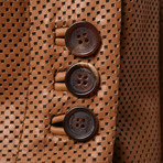 Leather Blazer // Beige (XS)
