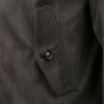Suede Coat // Dark Gray (XL)