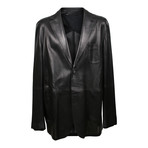 Leather Blazer Coat // Black (S)