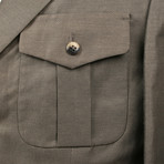 Military Style Coat // Taupe (XS)